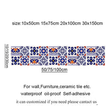 Load image into Gallery viewer, 10/15/20/30cm Tiles Wall Stickers Desk Wardrobe Decoration Art Mural Bathroom Waist Line PVC Wall Decals