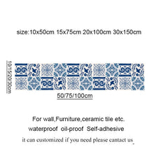 Load image into Gallery viewer, 10/15/20/30cm Tiles Wall Stickers Desk Wardrobe Decoration Art Mural Bathroom Waist Line PVC Wall Decals