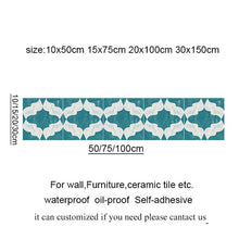 Load image into Gallery viewer, 10/15/20/30cm Tiles Wall Stickers Desk Wardrobe Decoration Art Mural Bathroom Waist Line PVC Wall Decals