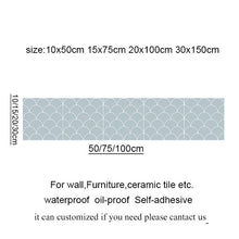 Load image into Gallery viewer, 10/15/20/30cm Tiles Wall Stickers Desk Wardrobe Decoration Art Mural Bathroom Waist Line PVC Wall Decals