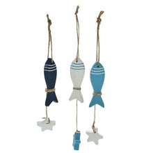 Load image into Gallery viewer, Mediterranean Starfish Hung Fish Nautical Decor Hang Wood Fish/Decorated Small Adorn Crafts Marine Pendant For Kid Room Hot
