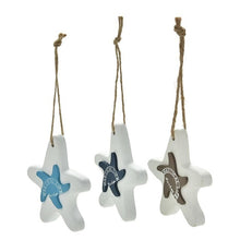 Load image into Gallery viewer, Mediterranean Starfish Hung Fish Nautical Decor Hang Wood Fish/Decorated Small Adorn Crafts Marine Pendant For Kid Room Hot
