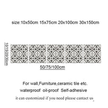Load image into Gallery viewer, 10/15/20/30cm Tiles Wall Stickers Desk Wardrobe Decoration Art Mural Bathroom Waist Line PVC Wall Decals
