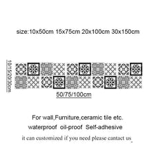 Load image into Gallery viewer, 10/15/20/30cm Tiles Wall Stickers Desk Wardrobe Decoration Art Mural Bathroom Waist Line PVC Wall Decals

