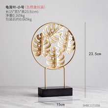 Load image into Gallery viewer, Nordic Creative modern Plant ornament bedroom home decoration accessories for living room Gold Iron Shape crafts Desktop decor
