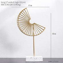 Load image into Gallery viewer, Nordic Creative modern Plant ornament bedroom home decoration accessories for living room Gold Iron Shape crafts Desktop decor
