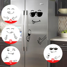 Load image into Gallery viewer, Funny smiley face Fridge sticker Creative cupboard for Home Decoration Cartoon Sunglasses Smiley Face Fridge wall stickers
